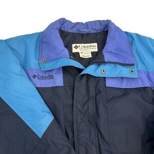 Columbia Youth Kids 18/20 Insulated Waterproof Snow Ski Jacket Zip Up Blue Nylon